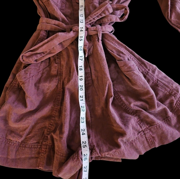 Chelsea DeBoer XS/S Red Layne Cotton Linen Romper - Picture 4 of 8